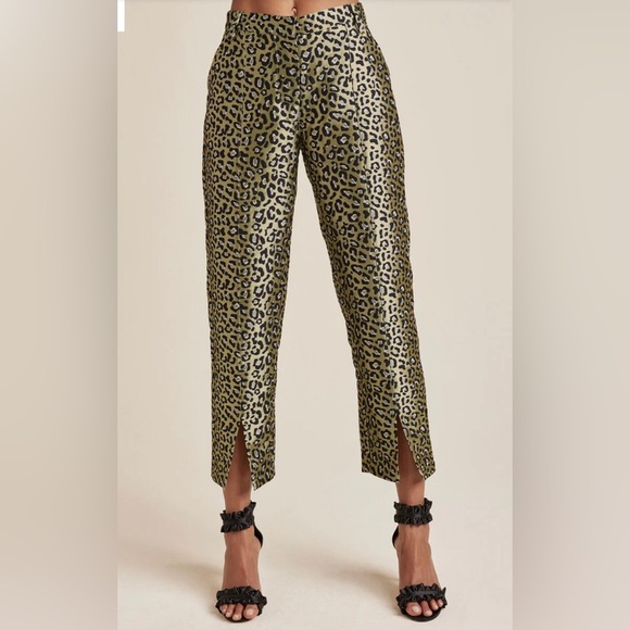 Jacquard Slit Hem Pants - Picture 15 of 15
